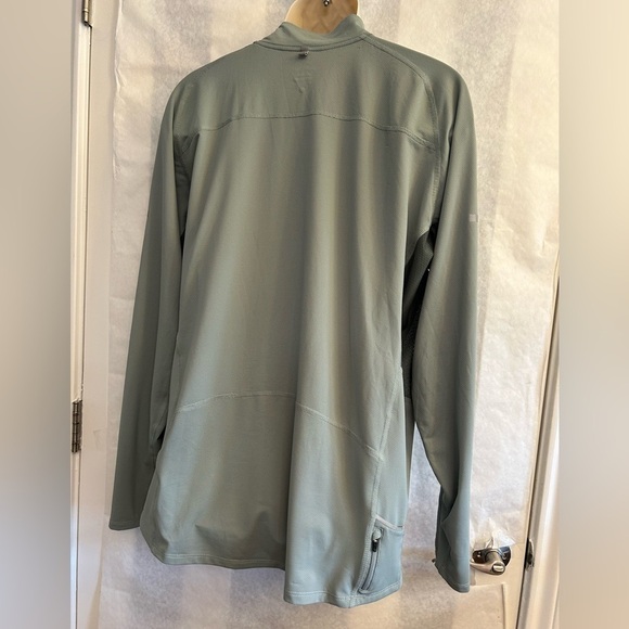 Nike Sage & Orange Lightweight running pullover top w/Chevron Accent Sz-XL. X17 - Picture 3 of 9